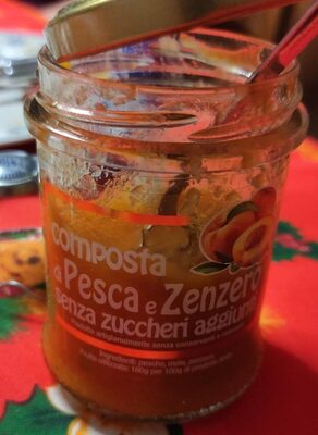 Composta di Pesca e Zenzero senza zuccheri aggiunti