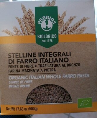 Stelline integrali di farro italiano front packaging