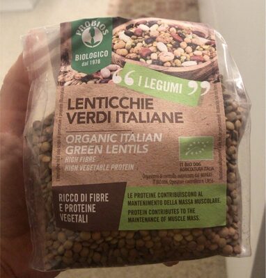 Lenticchie verdi italiane front packaging