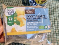 2 cioko gallette gusto yogurt e arancia con riso italiano