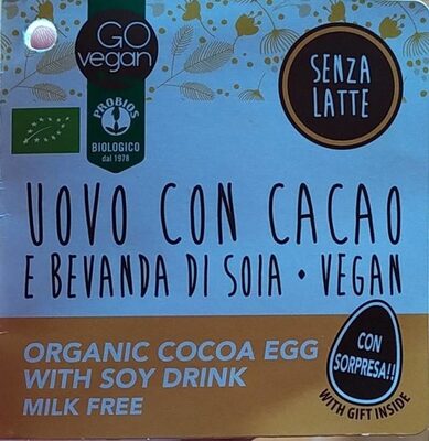 Uovo con cacao e bevanda di soia