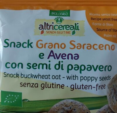 Snack grano saraceno e avena con semi di papavero