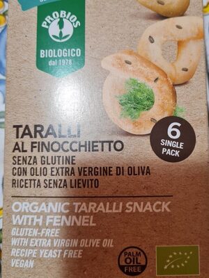 Taralli al finocchietto senza glutine front packaging
