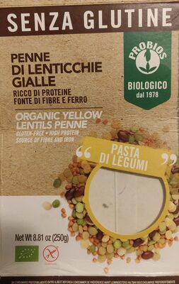 Penne di lenticchie gialle