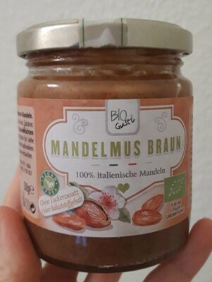 Mandelmus braun front packaging