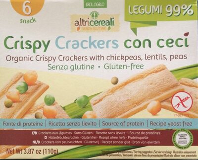 Crispy Crackers con Ceci Lenticchie e Piselli