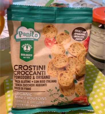 Crostini croccanti pomodoro e  origano