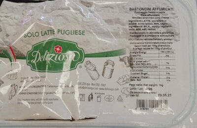 Bastoncini affumicati front packaging