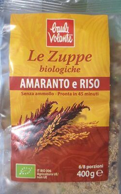 Zuppa amaranto e riso front packaging