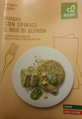 Burger con spinaci e mix quinoia front packaging