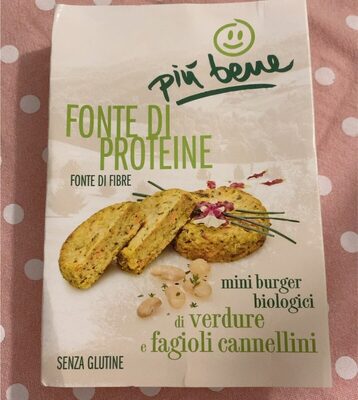 Mini burger biologici di verdure e fagioli cannellini