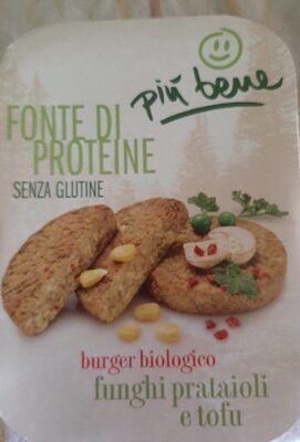 Burger biologico funghi prataioli e tofu