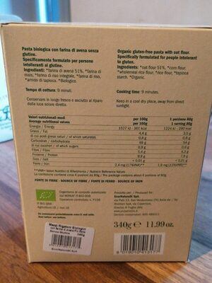 Mezzi rigatoni biologici