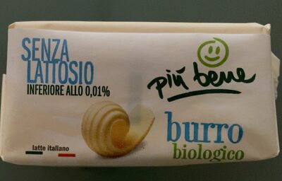 Burro biologio senza lattosio