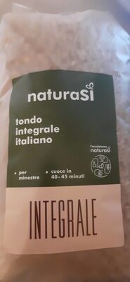 Riso tondo integrale italiano front packaging