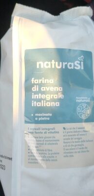 Farina di avena integrale italiana biologica macinata a pietra front packaging