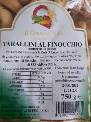 Taralli al finocchio