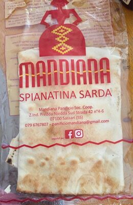 Spianatina sarda Mandiana front packaging