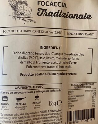 Focaccia Tradizionale