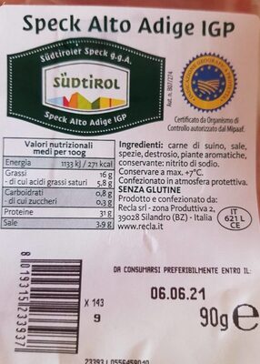 Speck Alto Adice IGP