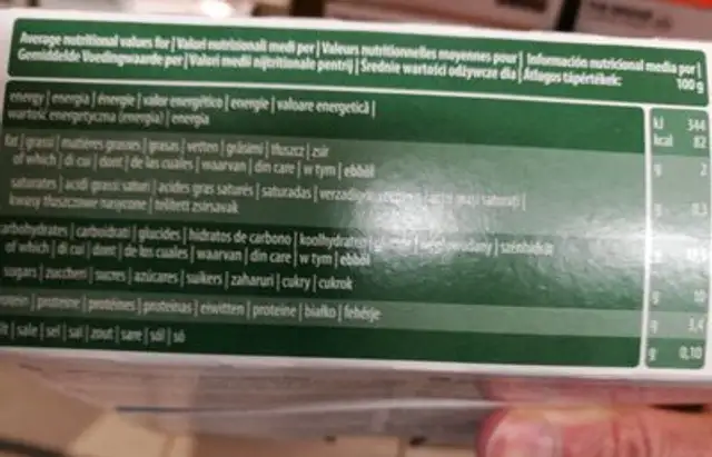 Bio soja dessert vanilla nutrition facts table