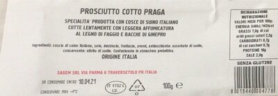 Prosciutto cotto praga front packaging