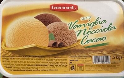 Gelato vaniglia nocciola cacao