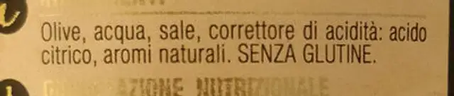 olive taggiasche in salamoia ingredients label