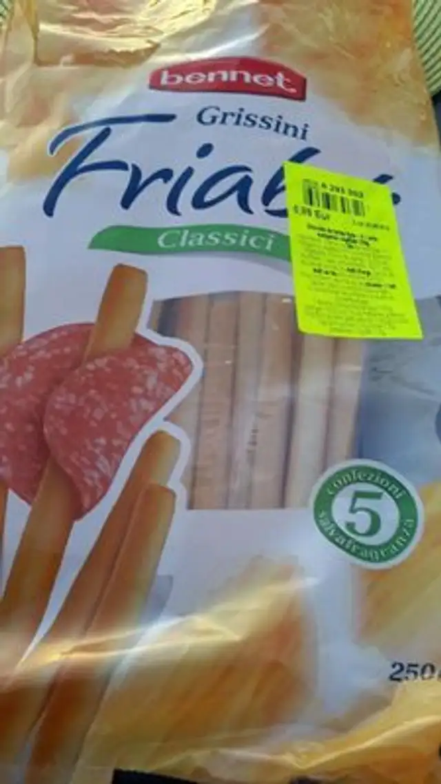 Grissini Friabili front packaging