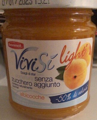 Vivisi light confettura albicocche front packaging