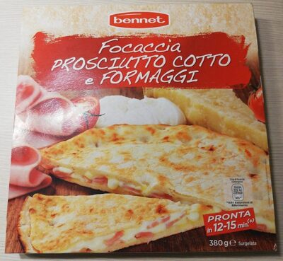 Focaccia prosciutto cotto e formaggi