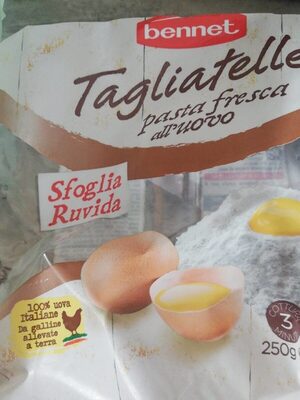 Tagliatelle pasta fresca all'uovo front packaging