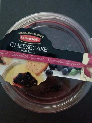 Cheesecake mirtillo front packaging