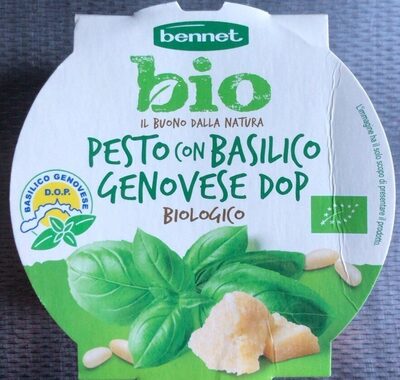 Pesto con basilico genovese dop front packaging