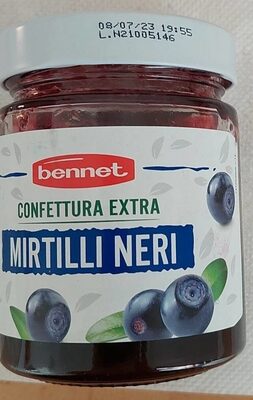Confettura extra mirtilli neri front packaging