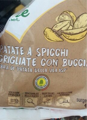 Patate a Spicchi grigliate con buccia front packaging