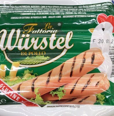 Wurstel di pollo front packaging