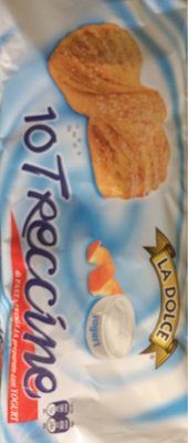 10 treccine di pastasfoglia preparate con yogurt front packaging