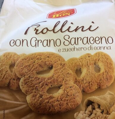 frollini con grano saraceno e zucchero di canna front packaging