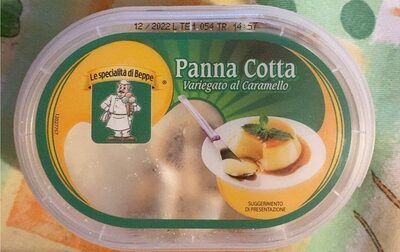 Gelato panna cotta variegato al caramello