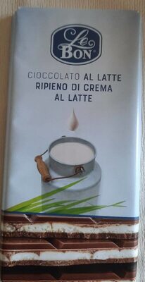 Cioccolato al latte ripieno di crema al latte
