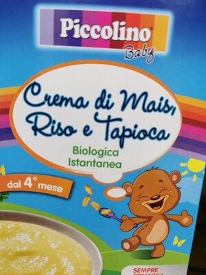 Crema di riso mais e tapioca front packaging