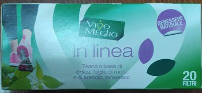 Tisana a base di ottica, foglie di mora e di arancio, tarassaco