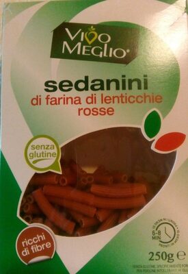 Sedanini di farina di lenticchie rosse