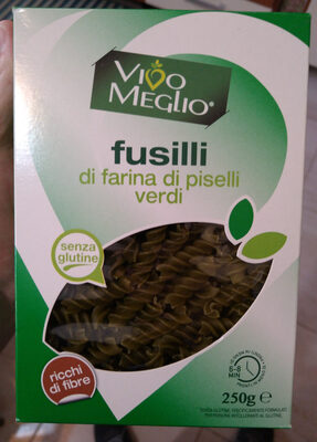 fusilli di farina di piselli verdi
