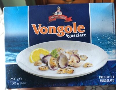 Vongole sgusciate front packaging