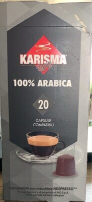 Karisma 100% arabica front packaging