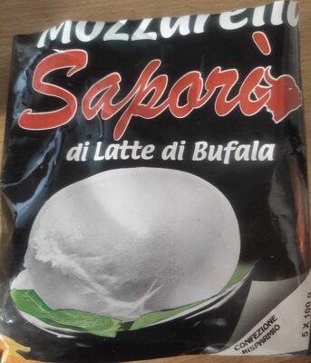 Mozzarelle Saporì di latte di bufala front packaging