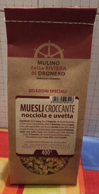 Muesli croccante nocciola e uvetta