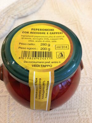 Peperoncini con acciughe e capperi